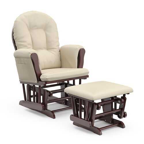 Rent to own Storkcraft - Hoop Glider and Ottoman - Cherry/Beige
