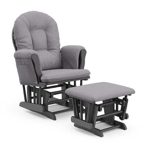 Rent to own Storkcraft - Hoop Glider and Ottoman - Gray/Gray Swirl