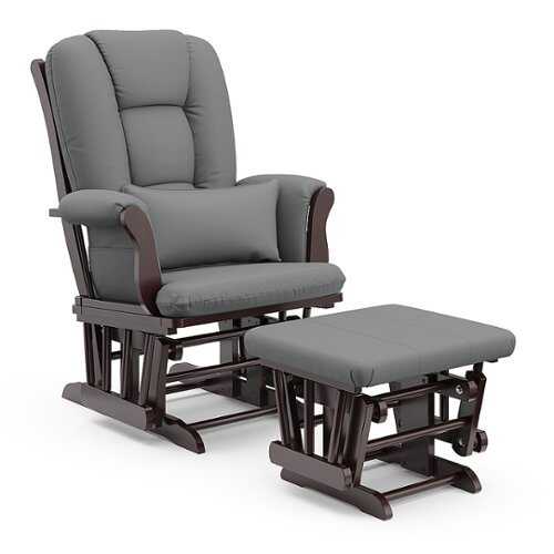 Rent to own Storkcraft - Tuscany Glider and Ottoman - Espresso/Gray