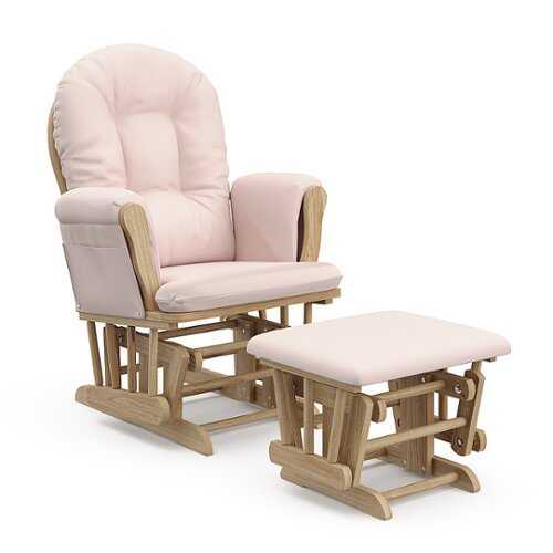 Rent to own Storkcraft - Hoop Glider and Ottoman - Natural/Pink