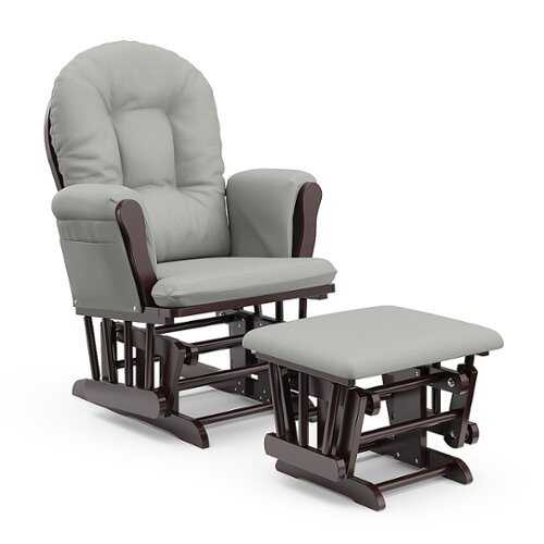 Rent to own Storkcraft - Hoop Glider and Ottoman - Espresso/Light Gray