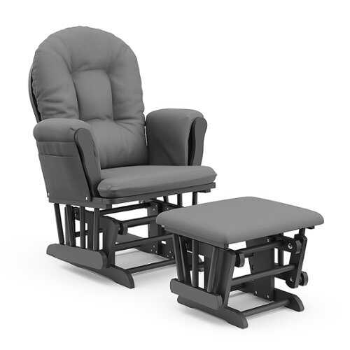 Rent to own Storkcraft - Hoop Glider and Ottoman - Gray/Gray