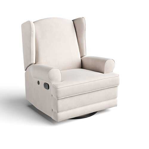 Rent to own Storkcraft - Serenity Wingback Upholstered Recline Glider - Ivory