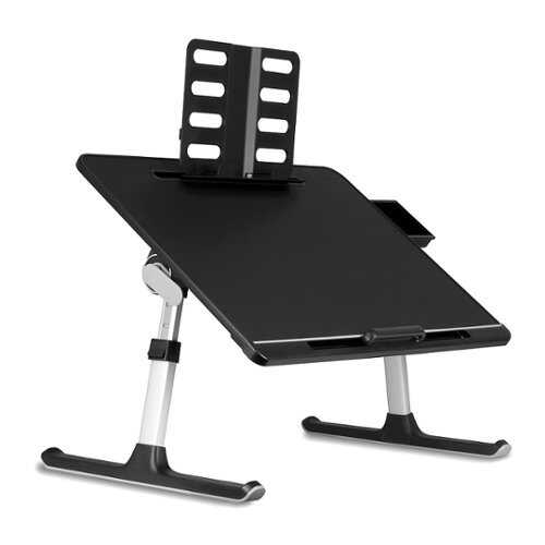 Rent to own Aluratek - Adjustable non-slip Laptop Stand/Table with Drawer and Tablet Holder