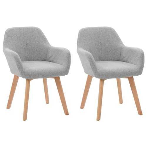 Rent to own CorLiving - Ayla Upholstered Side Chair - Light Grey