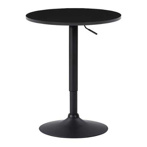 Rent to own CorLiving - Round Adjustable Pedestal Dining Table - Black