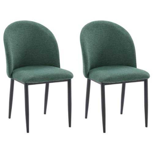 Rent to own CorLiving - Nash Side Chair With Black Legs - Dark Green