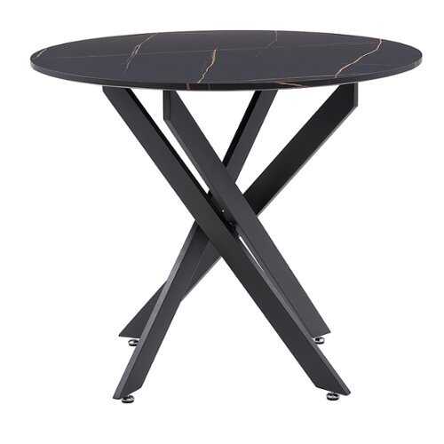 Rent to own CorLiving - Lennox Iron Leg Trestle Dining Table - Black