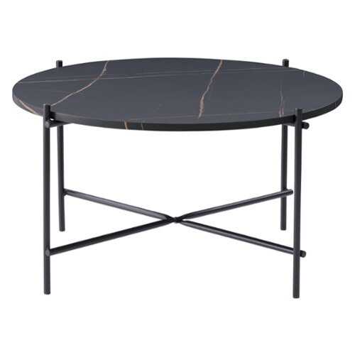 Rent to own CorLiving - Ayla Marbled Effect Coffee Table - Black