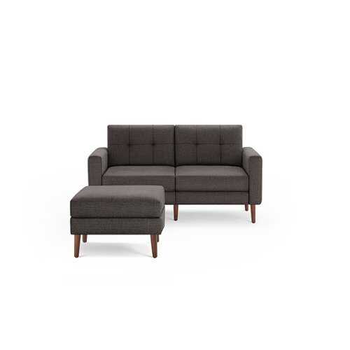 Rent to own Burrow - Mid-Century Nomad Loveseat with Ottoman - Charcoal