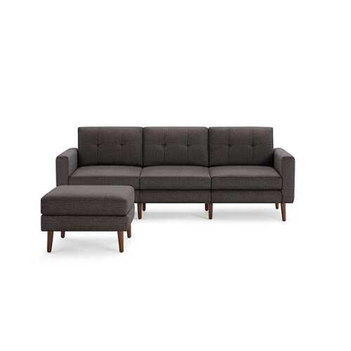 Rent to own Burrow - Mid-Century Nomad Sofa with Ottoman - Charcoal