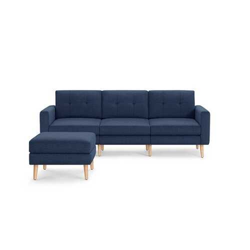 Rent to own Burrow - Mid-Century Nomad Sofa with Ottoman - Navy Blue