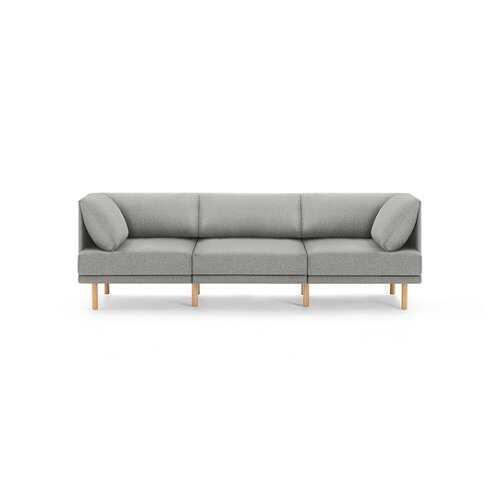 Rent to own Burrow - Contemporary Range 3-Seat Sofa - Stone Gray