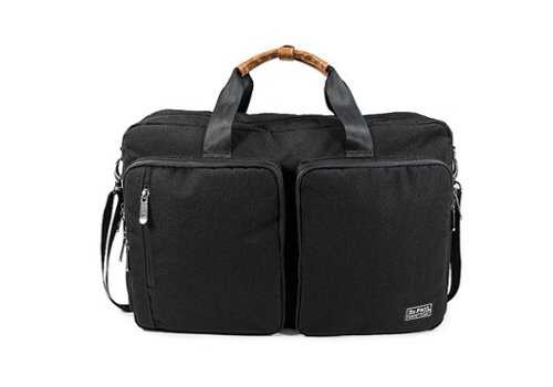 Rent to own PKG - Trenton 31L Recycled Messenger Bag with Garment Compartment - Black/Tan