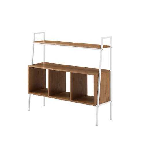 Rent to own Walker Edison - 36" Modern 3-Cube Storage Shelf - White