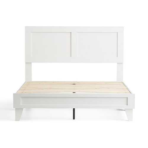 Rent to own Brookside - Penny Wood Panel Platform Cal King Bed Frame - White