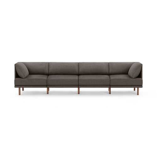 Rent to own Burrow - Contemporary Range 4-Seat Sofa - Heather Charcoal