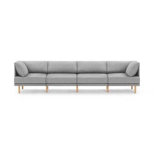 Rent to own Burrow - Contemporary Range 4-Seat Sofa - Stone Gray