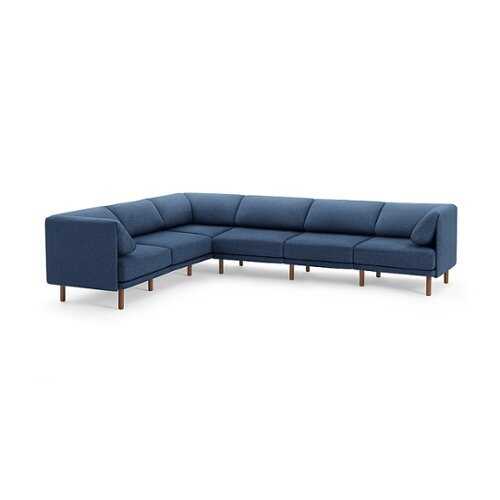Rent to own Burrow - Contemporary Range 6-Seat Sectional - Navy Blue