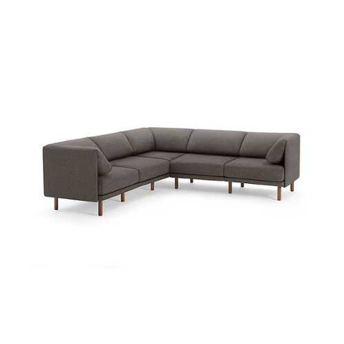 Rent to own Burrow - Contemporary Range 5-Seat Sectional - Heather Charcoal
