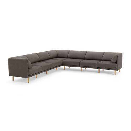 Rent to own Burrow - Contemporary Range 7-Seat Sectional - Heather Charcoal