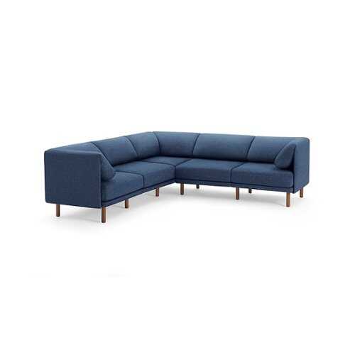Rent to own Burrow - Contemporary Range 5-Seat Sectional - Navy Blue