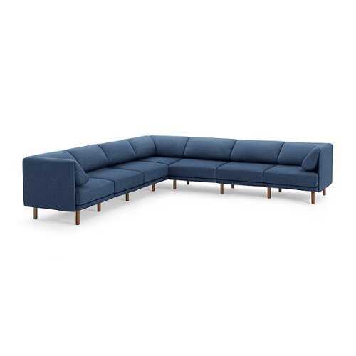 Rent to own Burrow - Contemporary Range 7-Seat Sectional - Navy Blue