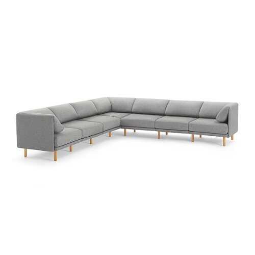 Rent to own Burrow - Contemporary Range 7-Seat Sectional - Stone Gray