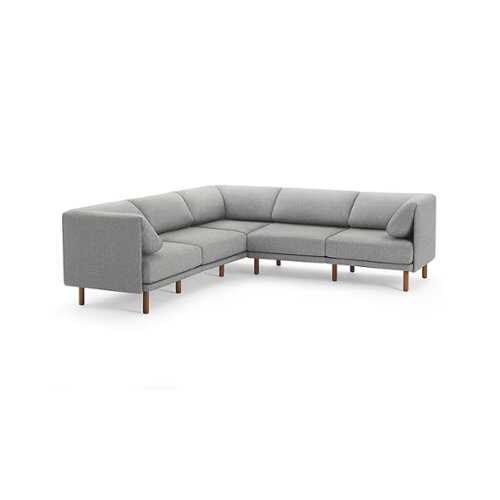 Rent to own Burrow - Contemporary Range 5-Seat Sectional - Stone Gray