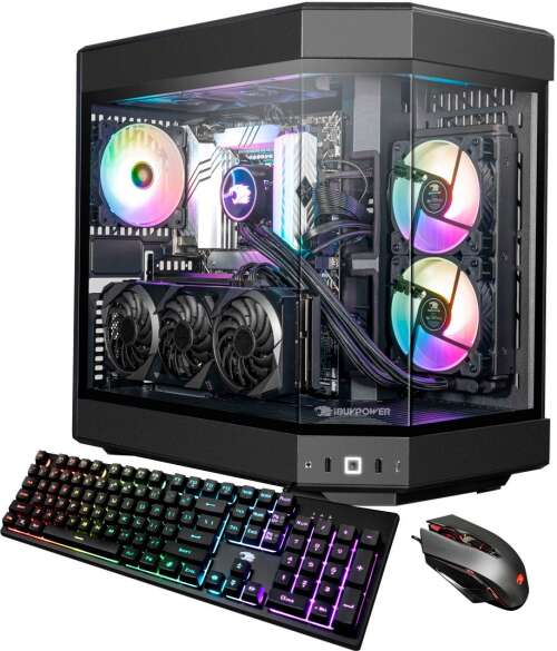 Rent To Own - iBUYPOWER - Y60BA7N3701 Gaming Desktop – AMD Ryzen 9 7900X – 32GB Memory – NVIDIA GeForce RTX 4070Ti 12GB – 1TB NVMe - Black