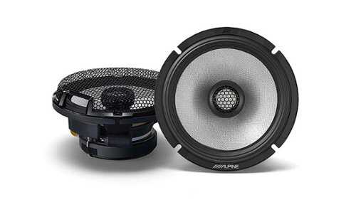 Rent to own Alpine - R-Series 6.5" 2-Way Hi-Resolution Coax Car Speakers with Glass Fiber Reinforced Cone (Pair) - Black