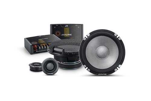 Rent to own Alpine - R-Series 6.5" 2-Way Hi-Resolution Component Pro Car Speakers with Glass Fiber Reinforced Cone (Pair) - Black