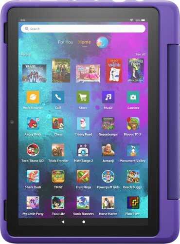 Rent to own Amazon - Fire 10 Kids Pro – 10.1” Tablet – ages 6+ (2021) with Kid-Friendly Case Wi-Fi 32 GB - Doodle