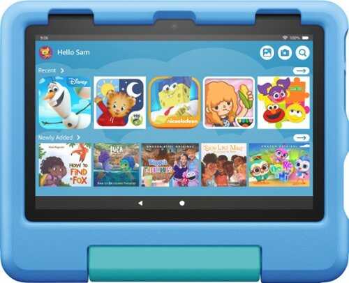 Rent To Own - Amazon - Fire HD 8 Kids Ages 3-7 (2022) 8" HD tablet with Wi-Fi 64 GB - Blue