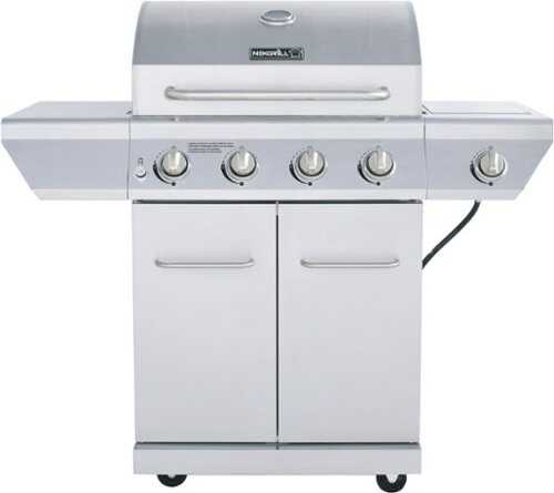 Rent to own Nexgrill - 4 Burner + Side Burner Stainless Cart Gas Grill - Silver