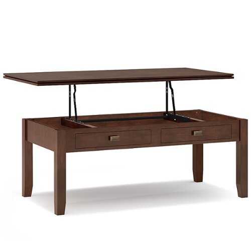 Rent to own Simpli Home - Artisan Lift Top Coffee Table - Russet Brown