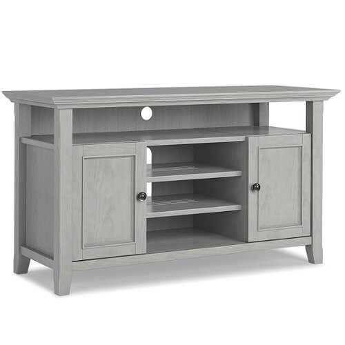 Rent to own Simpli Home - Amherst TV Media Stand - Fog Grey