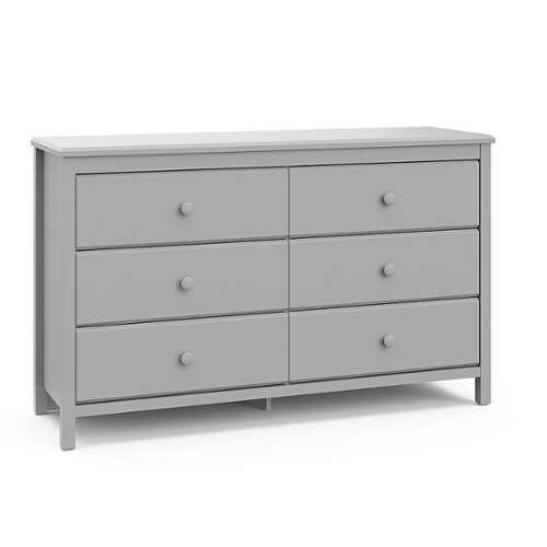 Rent to own Storkcraft - Alpine 6-Drawer Double Dresser - Pebble Gray