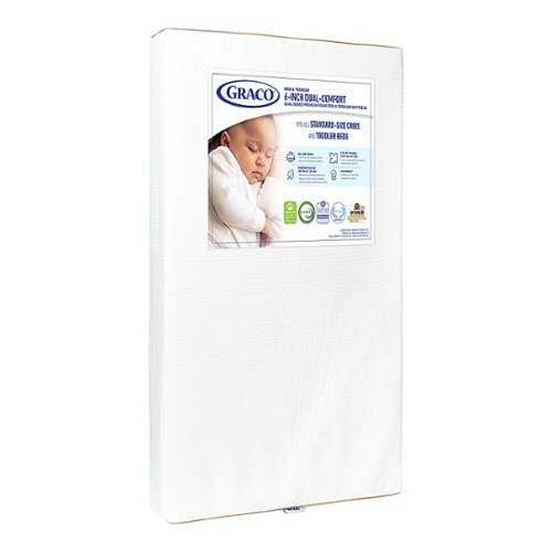 Rent to own Graco Dual-Comfort 6-Inch Foam Crib & Toddler Bed Mattress - White