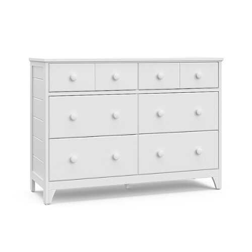 Rent to own Storkcraft - Moss 6 Drawer Double Dresser - White