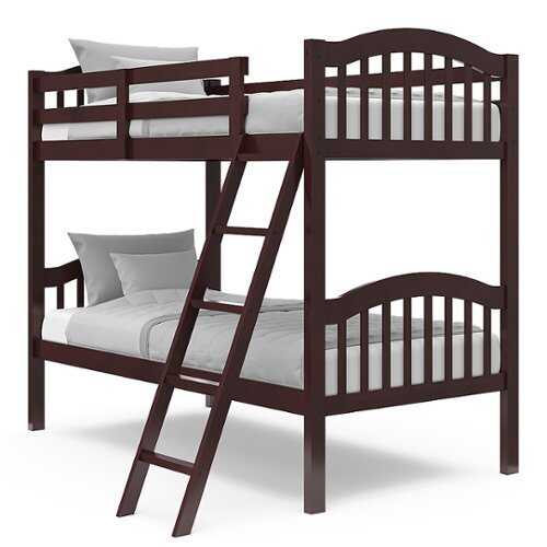 Rent to own Storkcraft - Long Horn Solid Hardwood Twin Bunk Bed - Espresso