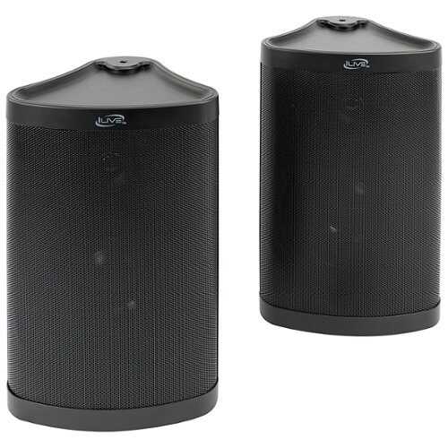 Rent to own iLive - Patio + Indoor/Outdoor Water-Resistant Speakers - Black