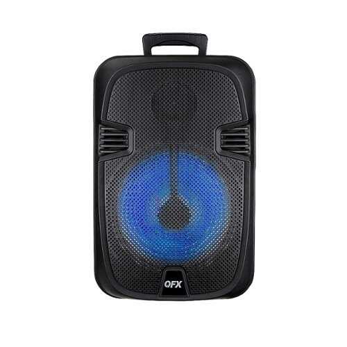 Rent to own QFX - Portable Bluetooth Speaker with LED Party Lights - Black
