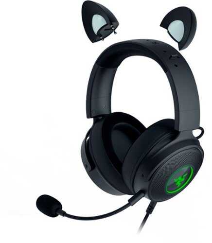 Rent to own Razer Kraken Kitty Edition V2 Pro Wired RGB Gaming Headset with Interchangeable Ears - Black