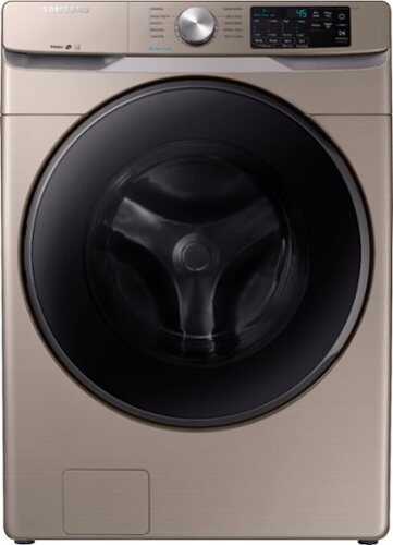 Rent to own Samsung - 4.5 cu. ft. High Efficiency Stackable Front Load Washer with Steam - Champagne