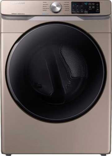 Rent to own Samsung - 7.5 Cu. Ft. Stackable Electric Dryer with Steam and Sensor Dry - Champagne