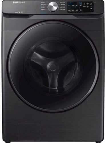 Rent to own Samsung - 4.5 Cu. Ft. 10-Cycle High-Efficiency Front-Loading Washer with Steam - Black Stainless Steel