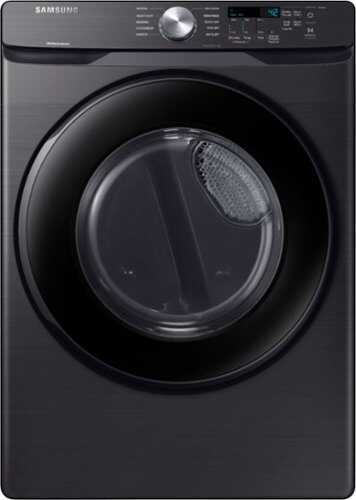 Rent to own Samsung - 7.5 Cu. Ft. Stackable Electric Dryer with Sensor Dry - Black Stainless Steel