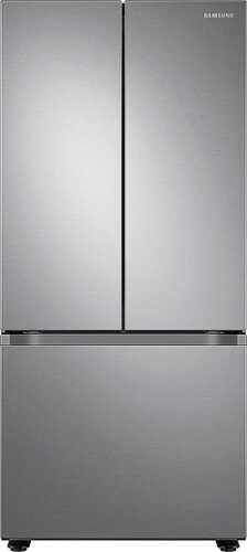 Rent To Own - Samsung - 22 cu. ft. Smart 3-Door French Door Refrigerator - Stainless steel