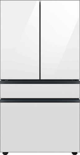 Rent to own Samsung - Bespoke 29 cu. ft 4-Door French Door Refrigerator with Beverage Center - White Glass